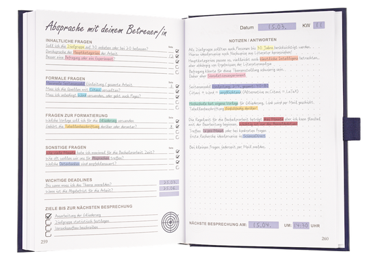 Durchdachte Absprachen mit dem PlanYourThesis Absprachen-Template